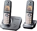 Panasonic KX-TG6612EM Twin Digital Cordless Phone Set - Silver