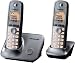 Panasonic KX-TG6612EM Twin Digital Cordless Phone Set - Silver