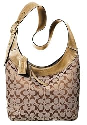 Coach Signature Sophie Messenger Bag Tote 12365 Khaki with Gold Trim