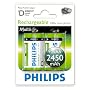 Philips Multi Life NiMH Akku D Mono 2450 mAh 2er Pack