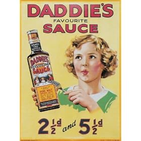 S1069 SMALL DADDIE'S SAUCE METAL ADVERTISING WALL SIGN RETRO ART