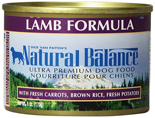 Natural Balance Canned Dog Food, Lamb and Rice Recipe, 12 x 6 Ounce Pack