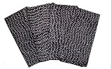 ArtisanStreet's Black & White Dots 2-Ply Batik Napkins. Set of 4. Reversible Construction. No Iron.