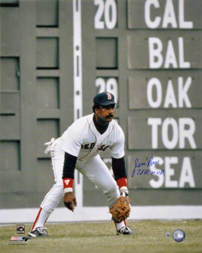 Jim Rice Boston Red Sox - Fielding - Autographed 16x20 Photograph with 78 AL MVP Inscription