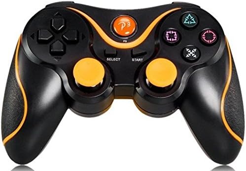 True Dual Shock 3 Bluetooth Wireless Controller for Ps3 (Black+orange)