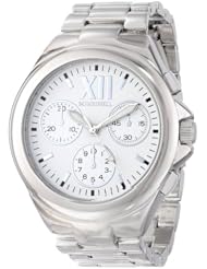Bombshell Womens BS0315P Clean Round Case Faux 3-Eye Dial Silver-Tone Bracelet Watch
