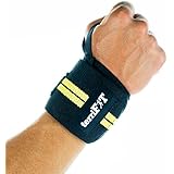 Weight Lifting Wrist Wraps by terriFIT (Heavy Duty) - Weightlifting, Powerlifting, CrossFit, Kettlebell - Extra Thick - Wide Velcro + Double Stitching - With Thumb Loop - 18 " Long - For Men and Women