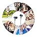 ErgoFit Earbuds in Ear Headphones with Mic Earphones, Ultra Clear Treble, Moving-Coil, Multipurpose Remote, Hands-Free Speakerphone, Volume Control, Siri, for Android, iOS, E128, Black