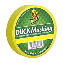 Duck Masking 240819 Yellow Color Masking Tape, .94-Inch by 30 Yards
