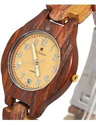 Orient Idea Wooden Wrist Watch with Date Calendar for Unisex - Oval Case