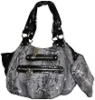 Women's Kathy Van Zeeland Purse Handbag All Nighter Medium Shopper White/Black