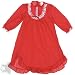 Red Classic Ruffled Nightgown for Toddlers and Girls Image