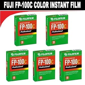 Fujifilm Fujicolor Professional Fp-100c Color Instant Film - Iso 100 - 10 Exposures - 5 Pack