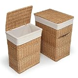 Set of 2 Hampers with Liners- Natural