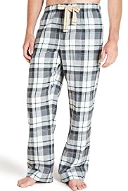North Coast Pure Brushed Cotton Marl Check Pyjama Bottoms