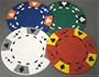 (4) Poker Chips Drink Coaster Bar Set