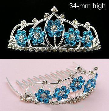 FAIRY PRINCESS BLUE TIARA COMB T20