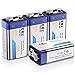 EBL 9V Rechargeable Batteries NiMH Everyday 280mAh 9V Battery for Smoke Alarm Detector, 4-Packs