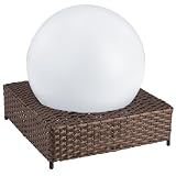 EGLO Solar-LED Leuchte Rattan/Weiß Eckig