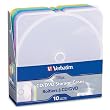 Verbatim 93804 TRIMpak CD and DVD Storage Cases - 5 Assorted Colors (10-Pack)