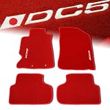 2002 - 2006 Acura RSX DC5 Custom Fit JDM Non-Skid Rubber Backing Red Floor Mats