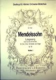 Produkt-Bild: Mendelssohn - Lobgesang - eine Symphonie-Kantate f&uuml;r Soli, Chor, Orchester und Orgel - op. 52 - Violine I (Breitkopf & H&auml;rtels Orchester-Bibliothek Nr. 5102)