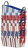 IMAGE OF Bright Cotton Fabric Covered Americana Small Cases with Leatherette Handles 12