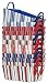 Bright Cotton Fabric Covered Americana Small Cases with Leatherette Handles 12"x8"x5" Set of 12