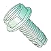 8-32 x 5/16" Type 1 Thread Cutting Screws/Slotted/Hex Washer Head/Steel/Zinc Green (Carton: 10,000 pcs)