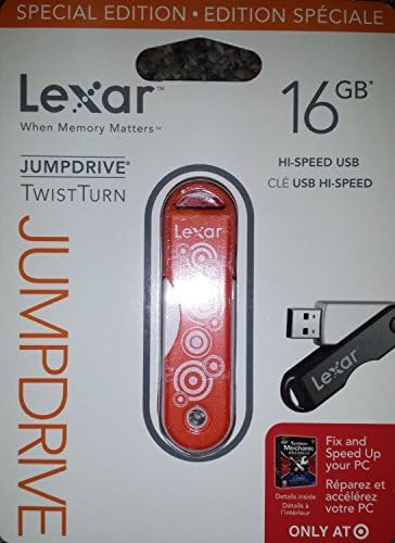 JDTTK16GTN Lexar JumpDrive TwistTurn 16GB USB Flash Drive Orange