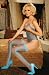Elegant Moments Striped string bra & tie side thong & matching stockings. 1404