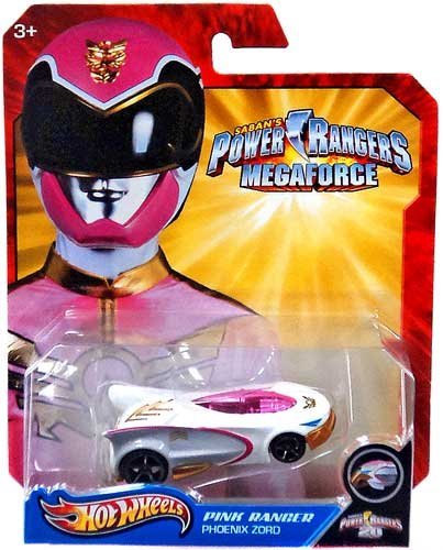 Hot Wheels Power Rangers Megaforce 1:50 Die Cast Car Pink Ranger Phoenix Zord