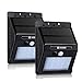 Habor 400 Lumens 20 LED Solar Powered Motion Sensor Light with Two Sensing Modes, Black, 2-Pack