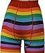 Vanea Women's Rainbow Striped Sweater Knit Footless Tights/Leggings