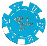 100 FREE DRINK MARTINI GLASS POKER CHIPS TOKENS FOR RESTAURANTS OR BAR