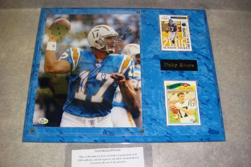 Philip Rivers Autographed San Diego Chargers Wall Plaque w/ COA