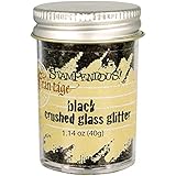 Stampendous Crushed Glitter Glass, Black Color