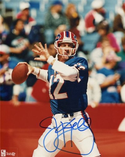 Jim Kelly Autographed/Hand Signed Buffalo Bills Football 8x10 Photo