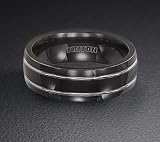 Triton Black Titanium Wedding Ring 11-2028BT Bargain