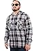 Woodland Supply Co. Men's Sherpa Lined Plaid Hooded Shirt Jacket