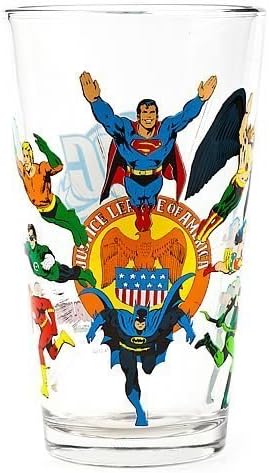 Justice League Glass Toon Tumbler