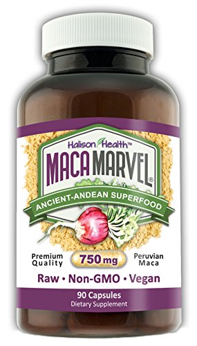 Maca Marvel Organic Premium Maca Capsules - Made in USA with 100% Peruvian Maca - No Additives - GMO Free - Vegan Capsules