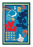 Homelegend DRMCHNB46 Disney Mickey Club House Numbers 4-Foot by 6-Foot 70N Modacrylic Area Rug