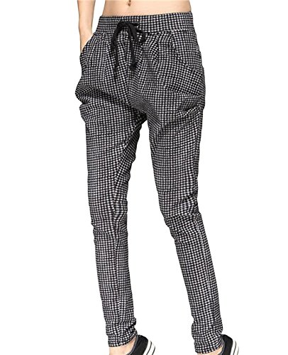 【KUYATOU】　レディース　ズボン ハーレムパンツ チェック　9989