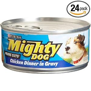 Mighty Dog Prime Cuts Chicken Dinner in Gravy, 5.5-Ounce Cans (Pack of 24)