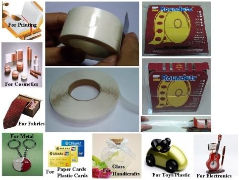 Roundots Glue Dots Removable 3/8-inch Adhesive Dot Roll Non Toxic, 2000-clear Dots.office/home Packaged in a Convenient Dispenser Box