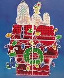 48 Peanuts Snoopy & Woodstock On Dog House Lighted Christmas Yard Art