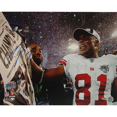 Steiner Sports NFL Amani Toomer SB XLII Tunnel Celebration Autographed 8-by-10-Inch Photograph