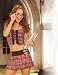 Search Our Specialty Mall : Prep School Girl - 2pc Costume - Pleated Mini Skirt w/cut out Waistband, Matching Cami Top
