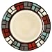 Signature Housewares Window Pane 6-3/4-Inch Stoneware Dessert Plate